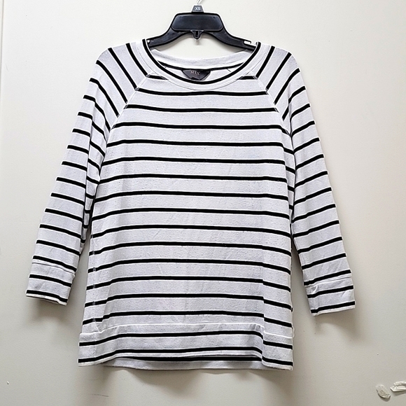 MIX 🧣 by 41 Hawthorne Arnold 3/4 Sleeve Raglan Knit Top Sweater - Size L - Picture 1 of 9